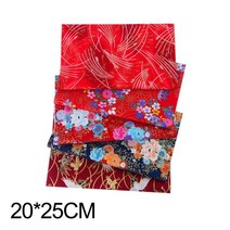 캔버스원단 옥스포드원단 패브릭원단 일본 인쇄 코튼 패치워크 천 세트 브론징 바느질 퀼팅 원단 꽃 DIY, 09 9  5pcs