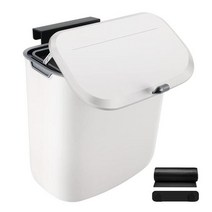 1.6 갤런 뚜껑이있는 주방 캐비닛 도어 욕실 용 싱크대 쓰레기통 ANTU의 벽걸이 카운터 아래에 쓰레기통을 매달아 놓으십시오., 8 -