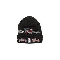 남자의 NEW ERA 블랙 시카고 불스 NBA 결승 6회 챔피언 니트 모자