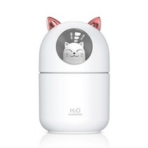 미니 저소음 USB 가습기 7가지 무드등 2가지 분사기능 자동 타이머 기능, 화이트