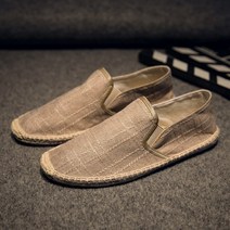 남성 린넨 슬립온 여름 차이나 빈티지 순색 통기성 덧신 슈즈 에스닉 마신발 원발