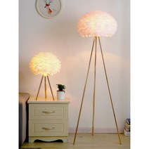 북유럽풍 깃털 조명 장 스탠드 부부의세계 무드 조명등, 5