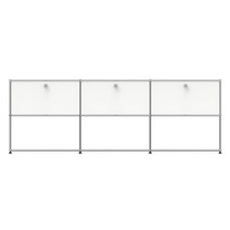 [무케] 디엘로_모듈가구 3x2 장식장 (스틸상판/바퀴O), 단품