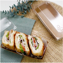 샌드위치셋트(직사각)크라프트 / 5개 / 165x60x35mm / 샌드위치케이스 / 샌드위치포장