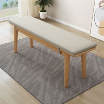 원목 벤치 의자 편한 공원 평상 식탁 나무 식당 실내 우드 목재 거실 인테리어 정원, 원목 1미터 벤치+방석