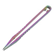 EDC 핀처 티타늄 합금 핀셋 미니 핀셋 여행 트위터 휴대용 도구, 작은 화려한, 1개