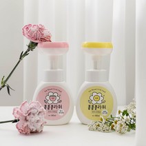 아이마켓맘 폼폼플라워 280ml 꽃모양 거품 솝 핸드워시 향균 꽃세정제, [리필]딸기풍선껌(250ml) 2개