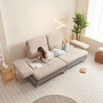 서광퍼니처 G1008 3.5인용 조야원단 스윙 소파, 핑크