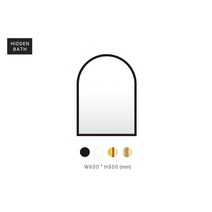 [히든바스] 매직 윈도우 거울 600x800 화이트 블랙 골드 도금 ABS재질 창문형 욕실 인테리어, HB (히든 블랙)