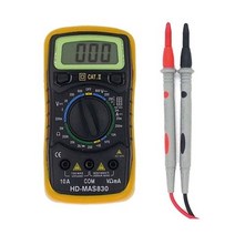 툴코드 디지털 멀티 전기 테스터기 MAS830 CAT 2 + 리드선 랜덤발송 세트, 3세트