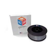 IC3D 그레이 3mm PETG 3D 프린터 필라멘트 - 2.5kg 스풀 - 치수 정확도 +/- 0.05mm - 전문가 등급 3D 인쇄 필라멘트 - 미국에서 제작, Grey_2.5 kg