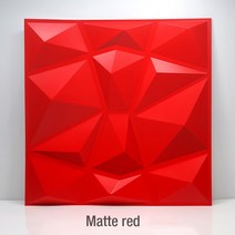 30cm 하우스 벽 혁신 기하학적 3D 벽 패널 비 자기 접착 벽 스티커 아트 타일 벽지 룸 욕실 천장, 04 Matte red
