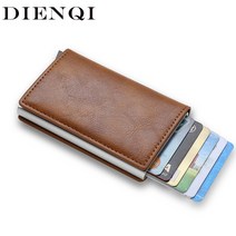 천연소가죽명함케이스 여자카드지갑 이니셜각인 DIENQI Rfid 카드 소지자 남성용 지갑 슬림 소형 남성용 가죽 지갑 미니 포켓 머니 백 여성용 지갑 Valet Carteira