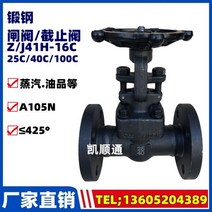 게이트밸브 부속 동관 엑셀 단조 강철 플랜지 글로브 밸브게이트 밸브 ZJ41H25 40 64 100C 증기 고온 고압 a105n, DN50(PN100C)