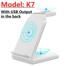 애플 아이폰14프로 호환 케이스 100W 고속 무선 충전기 스탠드 iPhone 14 13 12 11 8 Apple Watch 4 in 1 Airpods Pro iWatch 용 접이, USB 출력이 있는 K7 2