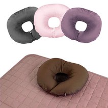 U자형 경락마사지 안면베개 (솜+베개커버)면100% 국내생산 경추 목베개, 3.핑크