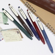 제브라 사라사 클립 빈티지 컬러 10색 중성펜 0.5mm, 다크그레이