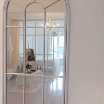 북유럽풍 벽거울 화장대 인테리어 엔틱 고딕 파우더룸 화장실 스타일 복고풍 오래된 철 전신 거울 벽걸이형 입구 거울 피팅 거울 교수형 거울 창 장식 거울, 다른, 아니요, 화이트프레임60x170[렌즈포함]