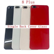 하우징 케이스 뒷판 교체 호환 뒷면 수리 배터리 커버 후면 도어 아이폰 8 플러스 커버 카메라 프레임 렌즈 로고 부품 포함, Black with Lens