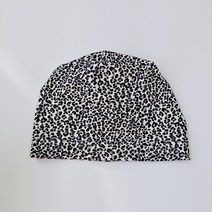 코튼 호피 두건/한겹비니/사계절모자