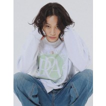 [빠른출고]/프렌다 ROUND LOGO CREWNECK SWEATSHIRT HEATHER GRAY