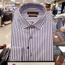 로베르따 [봄신상] 남성 데일리룩 슬림핏 스트라이프(사방스판)셔츠 겸 남방
