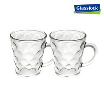 글라스락 강화유리컵+유리잔 2p 세트, 1개, 글라스락 수정 머그 2p