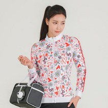 엘르골프 멀티 패턴 풀집업 가디건 여 6G23702