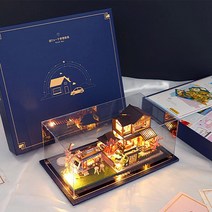 청년토이 DIY 미니어처 하우스 세트 휴양지 펜션, 벚꽃마을