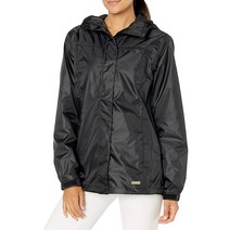 Solstice Apparel 여성용 테이프 레인 재킷 블랙 미디엄, Large, Black