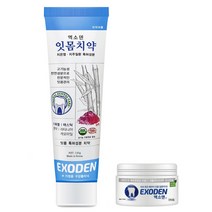 엑소덴 무불소 안전한 천연 치약 산 (분말치약) 10g +잇몸치약 120g, 1set