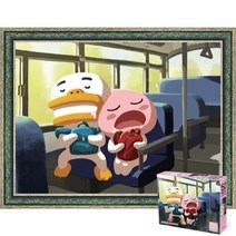 퍼즐피플 카카오프렌즈 직소퍼즐 모음, 꿀잠 튜브 어피치 150피스 액자포함(엔틱그린), 150p