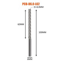 솔리드 카바이드 옥수수 엔드 밀 밀링 커터 비트 3.1mm 4mm 6mm 8mm pcb 엔드 밀 cnc 커팅 밀링 도구, 1pc-D6.0-62-D6