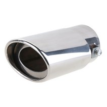 58mm 유니버설 블랙/실버 스테인레스 스틸 자동차 후면 배기 파이프 테일 머플러 팁 단일 콘센트 테일 파이프 자동차 액세서리, 은, 협력사