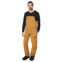 Volcom 남성용 Roan Bib 오버롤 스노우보드 팬츠 다크 티크 S3, Caramel S3_Large