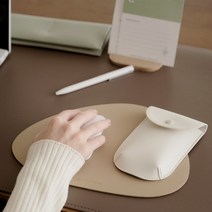 누보 마우스 패드 책상 미끄럼 방지 마카롱 컬러 논슬립 가죽 마우스패드 데스크 인테리어, 누드 베이지