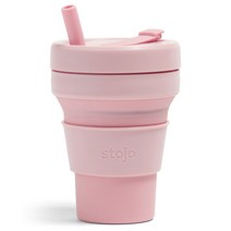 스토조 실리콘 빨대 텀블러 473ml, 스토조 카네이션