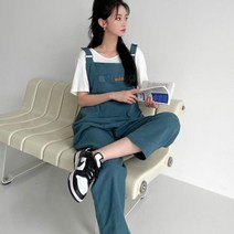 옷자락 [옷자락] 여자 열음 린넨 멜빵바지 썸머 점프수트