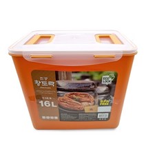 황토락 김치통 6호 특대 16L 핸들 밀폐 절임 보관용기, 단품