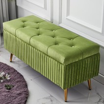수납 벤치 소파 의자 쿠션 다용도 북유럽풍 수납박스 거실 패브릭, F 150x40x45CM, G 아보카도 그린색
