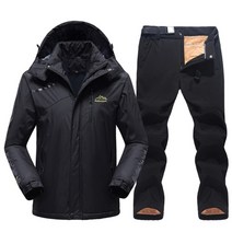 스키복 방한복 남성스키복 2022 새로운 겨울 스키 복 남자 방풍 방수 스노우 보드 트레킹 재킷 + 바지 야외 슈퍼 따뜻한 열 양털 스노우 코트
