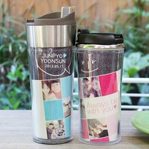 스마일링 포토 커플텀블러 선물제작 커플아이템, 스텐(슬림대)-400ml(+8000원)