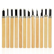 나무 조각 칼 12 피스 치즐 수공구 세트 기본 상세한 목공 가우징 수공구 조각칼, 01 12pcs Set