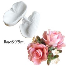 화이트데이 재료 초콜릿 만들기 모형 실리콘 틀 베이킹도구 몰드 장미 꽃잎 정맥 금형 꽃, 장미 지