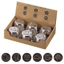 E.C 스텐레스 푸딩&젤리컵 동물모양 젤리와푸딩모양틀, 0736-006 푸딩n젤리 컵(1P랜덤)