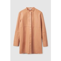 COS 여성 오버사이즈 브라운 가죽 튜닉 탑 L98609 사이즈 12 US 캐주얼 cos