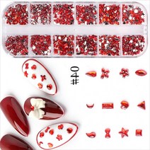 금속 리벳 네일 아트 장식 스터드 믹스 스타일 별 달 골드 실버 스트라스 쥬얼리 DIY 3D 참 액세서리 12 그리드/박스, 07 16