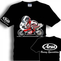 아라이 로고티 오토바이 레이싱 반팔 티셔츠 여름 단체복, M, 24