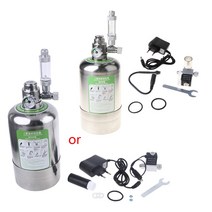 수족관 DIY CO2 발전기 시스템 스테인리스 스틸 병 도구 압력 게이지, 검은색