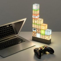 마인크래프트 게임 블록 Diy 무드등 Usb 조명 조립식 퍼즐 매니아 굿즈 선물 인테리어 장식 램프, 단일